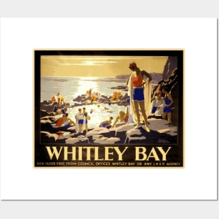 Vintage British Travel Poster: Whitley Bay Posters and Art